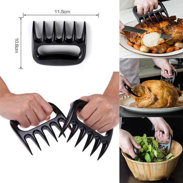 Grizzly Bear Paws Meat Claws Handler Fork Tongs Pull Shred Pork BBQ Barbecue Tools BBQ Grilling Accessories with Retail box 20PCS