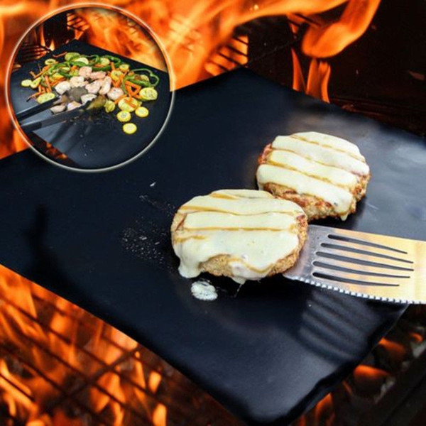 BBQ grill liner cover 33*40cm bbq Grill Mat Non-Stick Reusable bbq cover for cooking baking microwave Mats