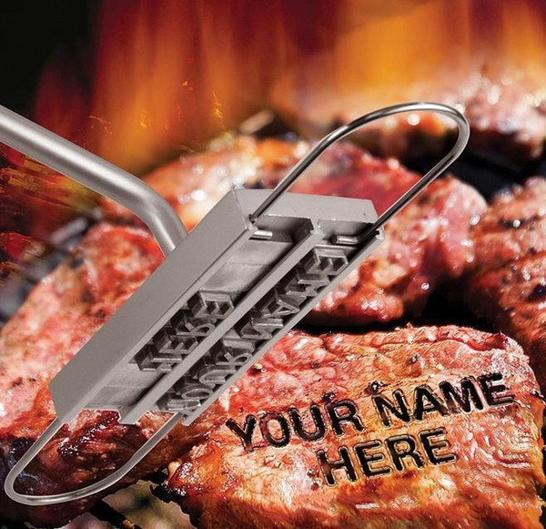 BBQ Barbecue Branding Iron Tools With Changeable 55 Letters Fire Branded Imprint Alphabet Alminum Outdoor Cooking For Steak Meat