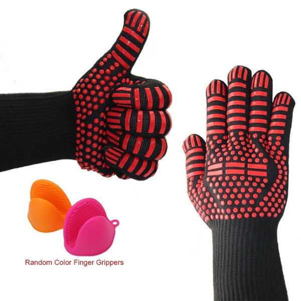 7 Styles Waterproof BBQ Grilling Cooking Gloves Extreme Heat Resistant Gloves for Extra Forearm Protection Gadgets for Travel