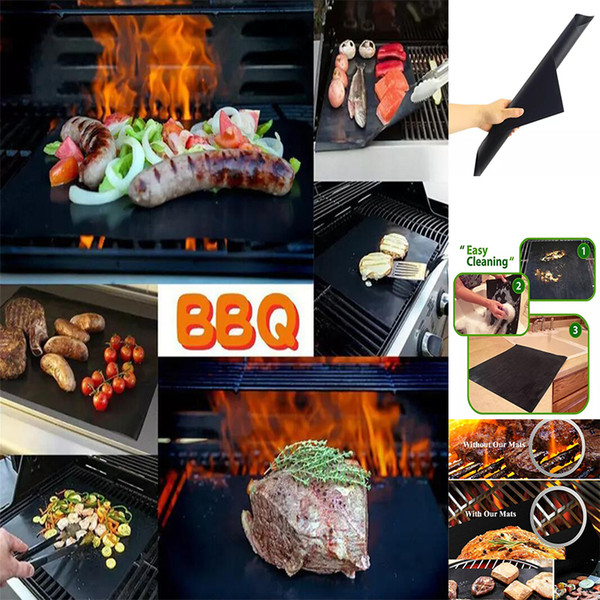 Non-Stick BBQ Grill Mat Thick Durable 33*40CM Gas Grill barbecue mat Reusable No Stick BBQ Grill Mat Sheet Picnic Cooking