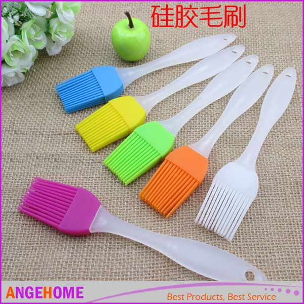 New Arrivals big size Heat Resistance Silicone BBQ Grill Brush Baking Pastry Bread Cooking Tools Silicone Plastic Handle Free Shipping