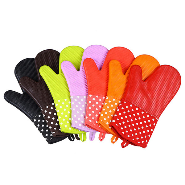 Newcomdigi Silicone Oven Mitts Heat Resistant Kitchen Oven Gloves Baking BBQ Tools