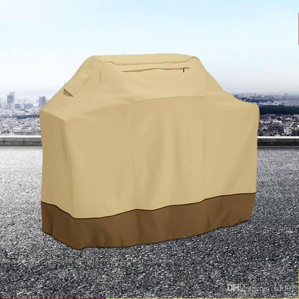 New Practical Anti Ultraviolet Barbecue Grill Cover Beige Oxford Cloth BBQ Covers Rain Proof Outdoor Supplies Carry Convenient 52rs4 aa