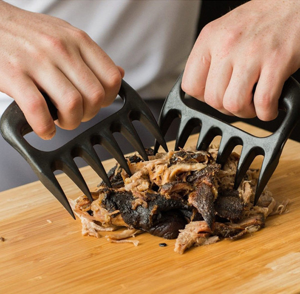 Grizzly Bear Paws Meat Claws Handler Fork Tongs Pull Shred Pork BBQ Barbecue Tools BBQ Grilling Accessories with Retail Package