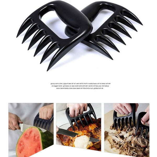 Set Of 2 Meat Claws Portable Handler Fork Tongs Pull Shred Pork Poultry Beef BBQ Barbecue Tool Food-Grade BBQ tools Bear Paws