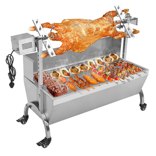 Free Shipping 2018 Fully Automatic BBQ Roast Lamb Roast Whole Sheep Roast Turkey Chicken Duck Fish Various Vegetables