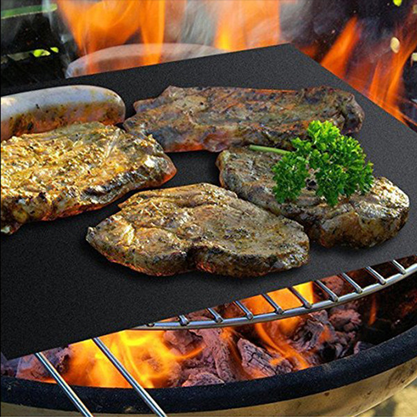 5pcs/lot Teflon Fiber Reusable No Stick BBQ Grill Roast Mat Sheet Portable Easy Clean Outdoor Picnic Fry Cooking Barbecue Tool