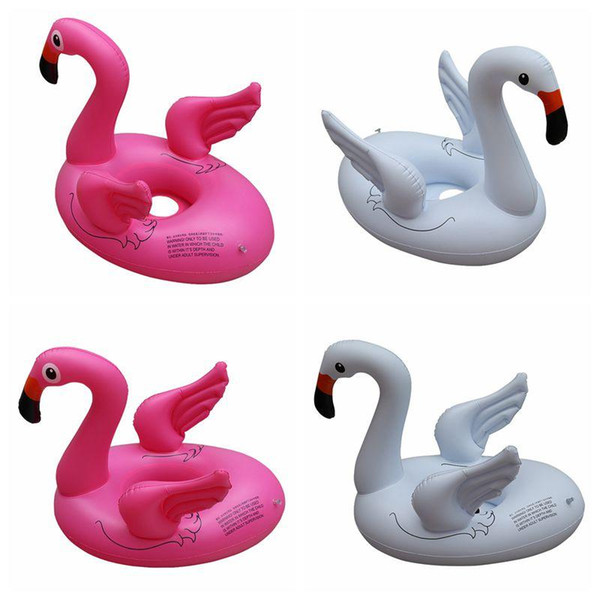 78*58*65cm Children Flamingo Float Swimming Ring Baby Life Buoy Floating Ring Flamingo Water Circle Flamingo Pools Toys CCA11535 12pcs