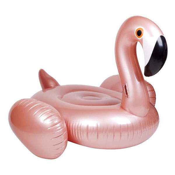 Rose Gold Flamingo Inflatable Swimming Float Tube Raft Adult Giant Pool Float Swim Ring Summer Water Fun Pool Toys