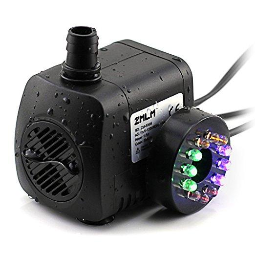 Submersible Water Pump (15W 800L / H) Mini LED Color Fountain Pool Lights for Garden, Fish Tank, Swimming Pool, Statue, Indoor Fountain