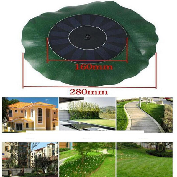 2018 Solar Water Pump Floating Waterpomp Panel Kit Fountain Pool Pump Kit Lotus Leaf Floating Pond Watering Submersible Garden Water Pump