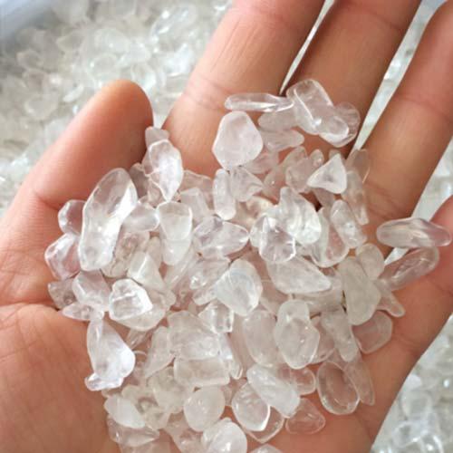 100g Rock Crystal Quartz Gravel Thassos White Clear Natural Aquarium Fish Tank Stone adorn Healing Pet Supplies Home Décor Rough pot culture