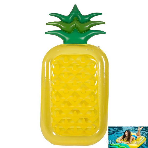 180*90cm Inflatable Pineapple Pools Float Raft Large Outdoor Swimming Pools Inflatable Float Toy Lounge Toy for Adults And Kids HH7-1