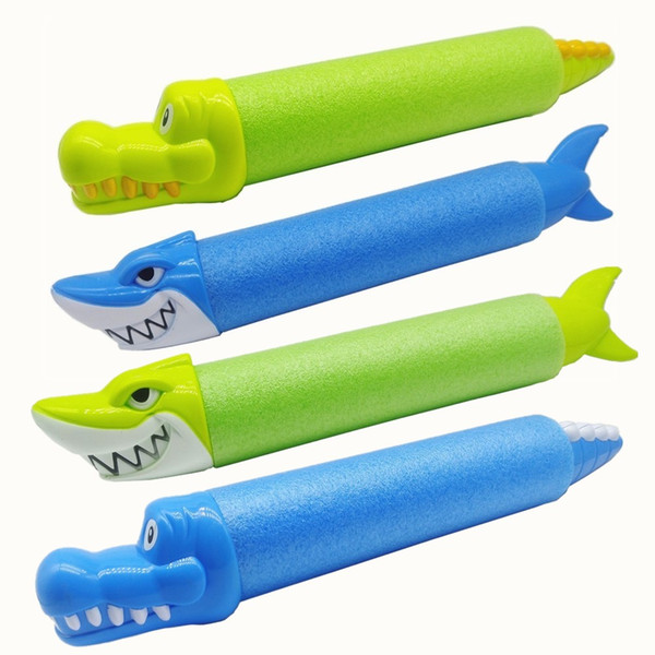 2PCS/set Water Gun Blaster Shark Crocodile Foam Water Gun Soaker for Kids Summer Swimming Pool Outdoor Party Pool Beach Party