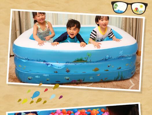 Free shipping-newest arrival Size 120*90*40CM Rectangular inflatable certified plastic pool family swimming pool children's bath pool