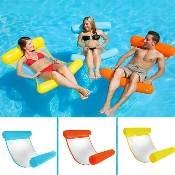 5 Colors 130*73CM Water Sports Folding Inflatable Hammock Double Back Float Water Recreation Undetonating Sofa Furniture Kickboards