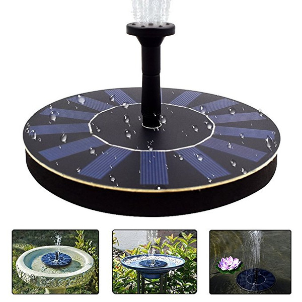 Solar Fountain Pump Bird Bath 1.4w Portable Solar Outdoor Fountain for Small Pond, Patio Garden 35--65cm high