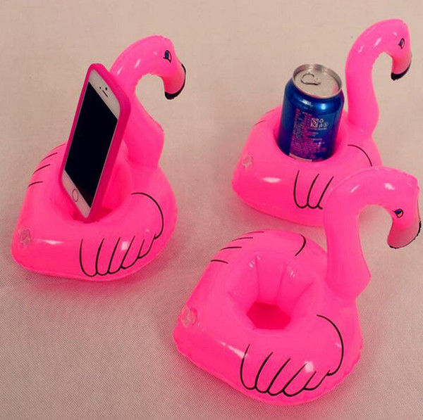 Flamingo Inflatable Drink Botlle Holder Lovely Pink Float Bath Drink holder Flamingo Float Best swimming pool Toys