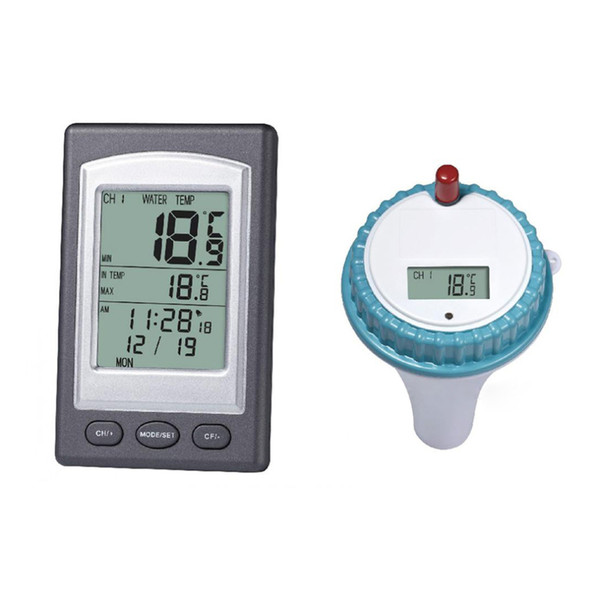 1Pc Professional Wireless Floating LCD Display Digital Waterproof Swimming Pool SPA Floating Thermometer With Receiver