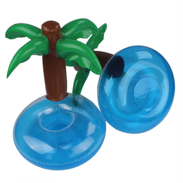 plam tree Inflatable Drink Cup Holder Bottle Holder Floating Lovely Pool Bath Toy For Beach Party plam tree