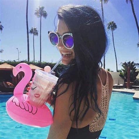 PVC Inflatable Drink Cup Holder Donut Flamingo Watermelon Pineapple Lemon Coconut Tree Shaped Floating Mat Floating Pool Toys