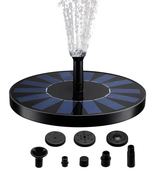 Solar Fountain Pump, Free Standing 1.4W Bird Bath Fountain Pump for Garden and Patio, Solar Panel Kit Water Pump