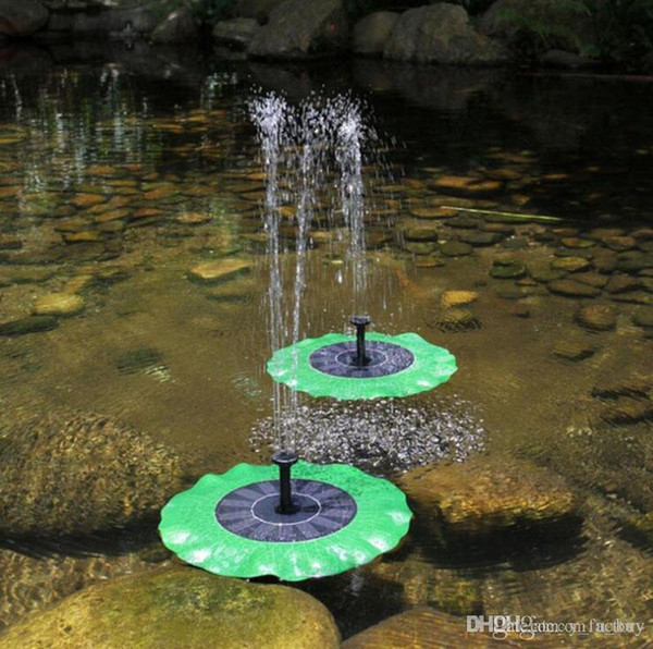 2018 Solar Water Pump Floating Water pomp Panel Kit Fountain Pool Pump Kit Lotus Leaf Floating Pond Watering Submersible Garden Water Pump