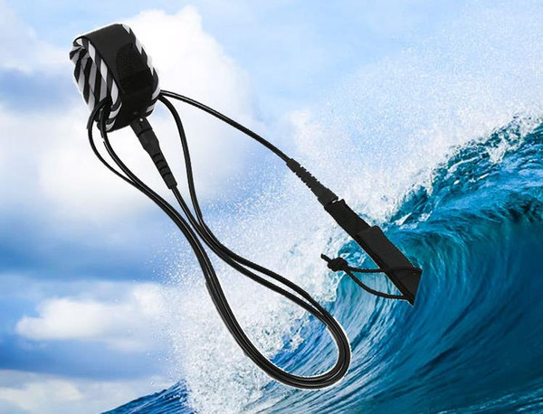 6FT Surf Leash Surfing Surfboard Leash Smooth Steel Swivel Surfing Leg Rope Paddleboard Leash