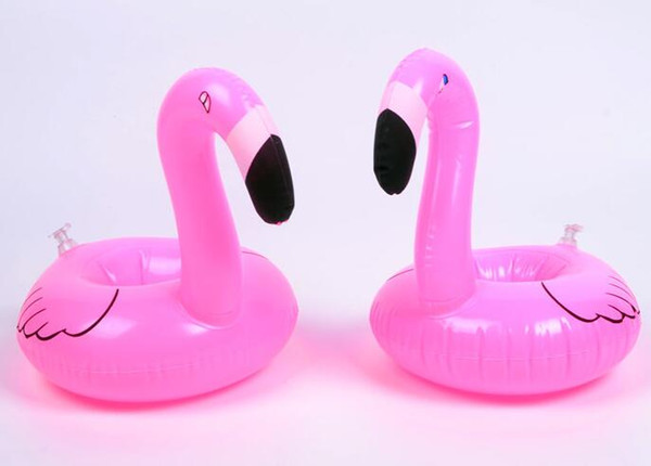 Float Flamingo Cup Holder Coasters Inflatable Drink Holder for Swimming Pool Air Mattresses little duck Donut for Cup