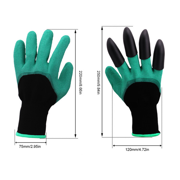 work Garden with Fingertips Claws Digging Planting Garden Working Cleaning Tools Rubber Gloves