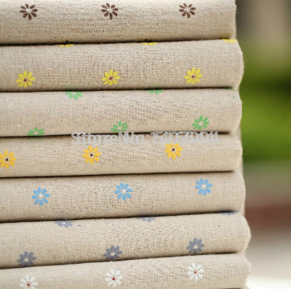 New Cut Little Flower Flax Fabric 150x100cm make for hand bag,tablecloth, and DIY gift with Free Shipping order<$18no track