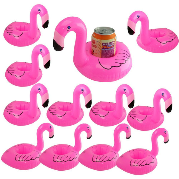 Inflatable Drink Holder Float,Flamingo 12 Pack