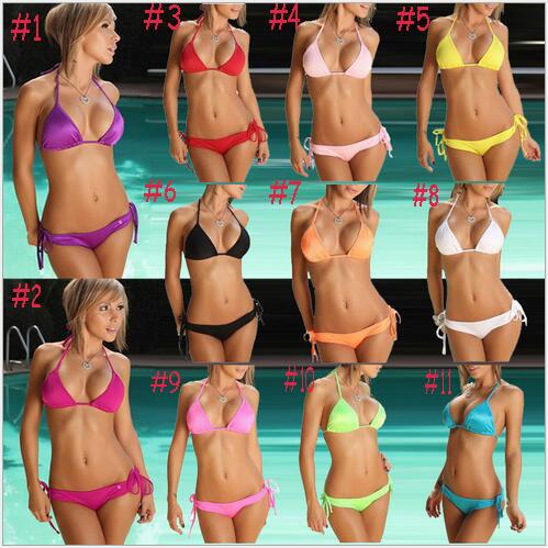 2017 hot Sexy bandage swimsuit BIKINI swimming pool swimsuit free size multicoloured candy-colored hot spring BIKINI