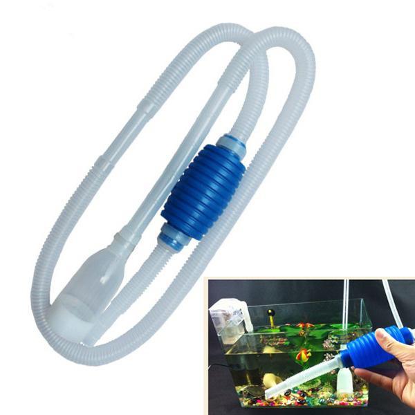 New Aquarium Siphon Gravel Cleaner Clean Simple Fish Tank Vacuum Water Change Pump Useful