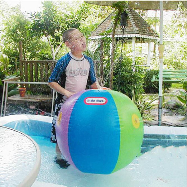 Inflatable Beach Water Ball Outdoor Sprinkler Summer Inflatable Water Spray Balloon Outdoors Play In The Water Beach Ball 60cm Random Color