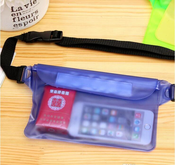 large capacity Waterproof Waist Bag Transparent PVC phone Pouch Stitch Underwater Travel Phone Pocket Outdoors Drift Swimming Pack Belt Bag