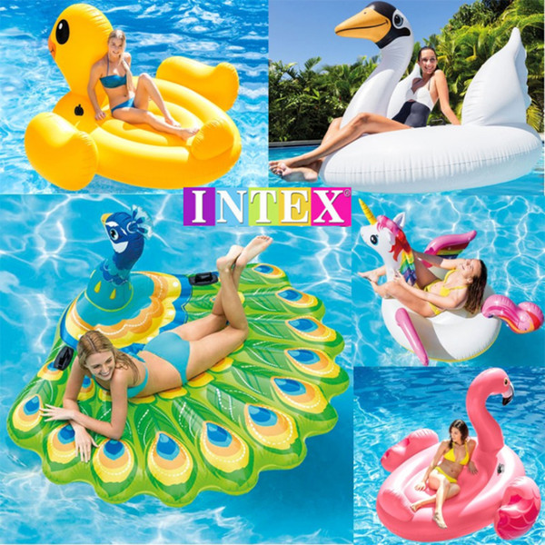 Flamingo Pool Floats Raf 142*137*96cm Giant Inflatable Flamingo Pool Floats Tube Raft Adults Party Pool Swimming Floating DH1069