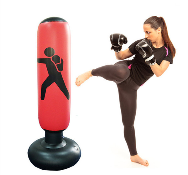 Inflatable Punching Bag Boxing Column Tumbler Sandbags MMA Kick Martial Training Water Fun Toy Gift 160*65cm