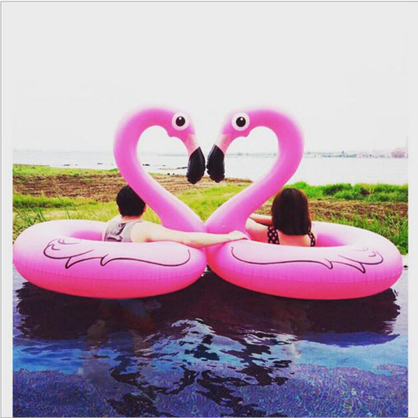 120cm Swimming Ring Inflatable Flamingos Swan Seat Boat Water Swim Ring Pool Swiming Float Swimming Pool Beach Toys For Adult