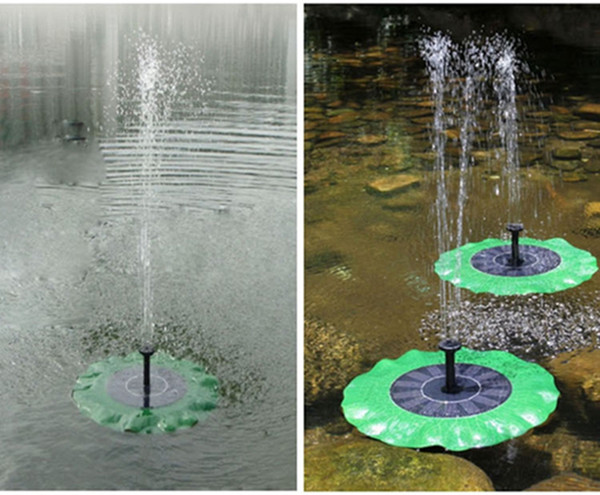 Solar Powered Fountain Pump Lotus Leaf Fountain Floating Water Pump for Bird Bath Ponds Gardens Pool Outdoor Decoration