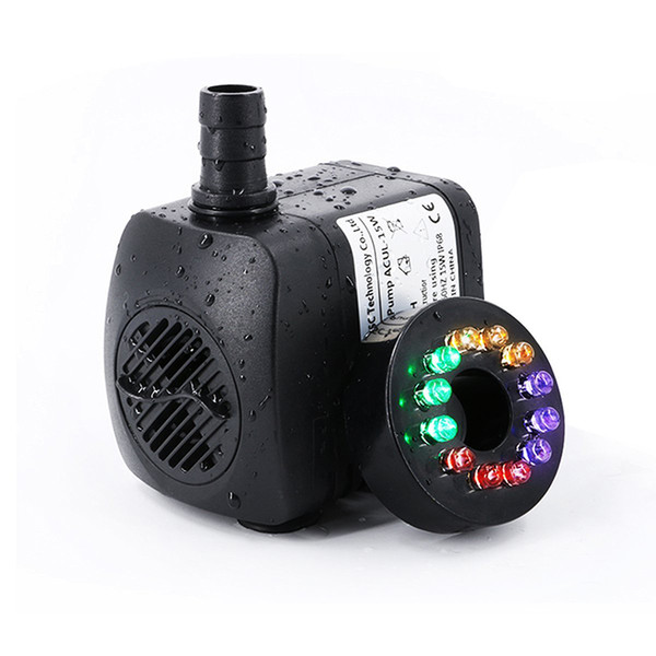 Submersible Water Pump (15W 800L / H) Mini LED Color Fountain Pool Lights for Garden, Fish Tank, Swimming Pool, Statue, Indoor Fountain