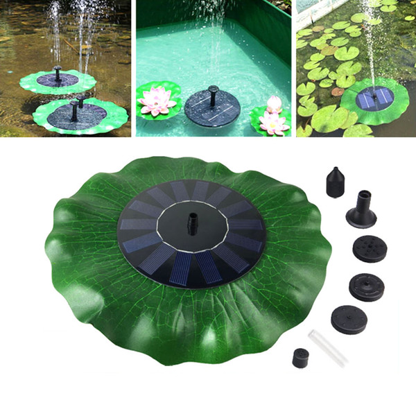 Solar Water Pump Floating Waterpomp Panel Kit Fountain Pool Pump Kit Lotus Leaf Fairy Garden Miniatures Garden Home Decor