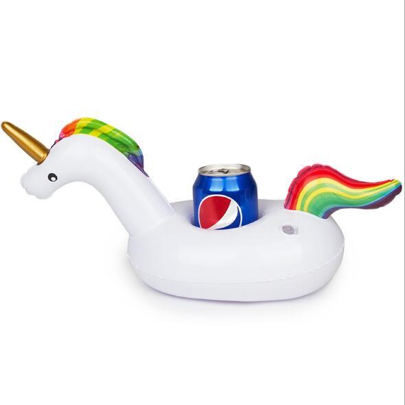 1PC Pegasus Rainbow Horse Beach Mobile phone Cup Summer Swimming Pool Floating Inflatable Unicorn Water Drinks Cup