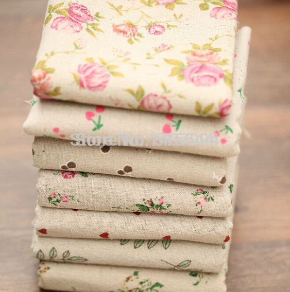 Romantic Lovely Flower Style Flax Fabric for Table Cloth and Table Met DIY with Free Shipping ! order<$18no track