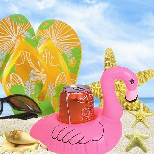 Inflatable Flamingo Drinks Cup Holder Pool Floats Bar Coasters Floatation Devices Children Bath Toy