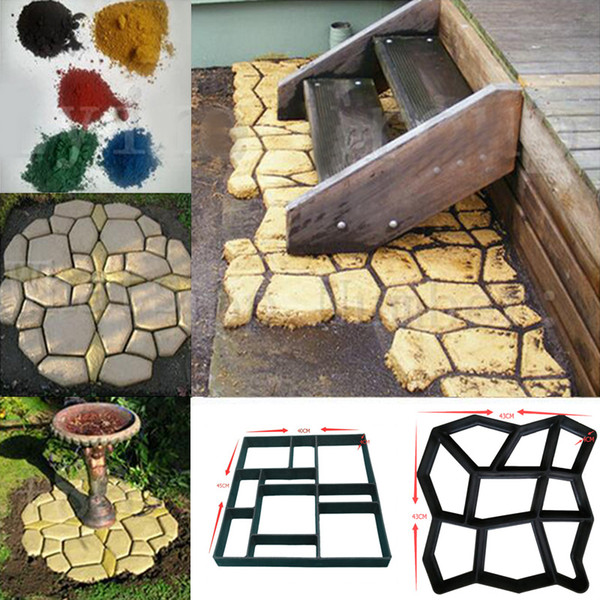 DIY Plastic Path Maker Mold Manually Paving Cement Brick Molds Garden Stone Road Concrete Molds Pavement For Garden Home Decoration