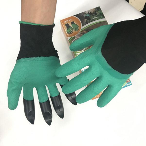 Garden Genie Gloves For Digging & Planting Unisex 4 Claws Easy Way To Garden Digging Planting Gloves Waterproof Resistant To Thorns LC532