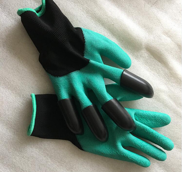 2017 Rubber+Polyester Builders Garden Work Genie Latex Gloves with 4 Claws Quick & Easy way to Garden Digging & Planting