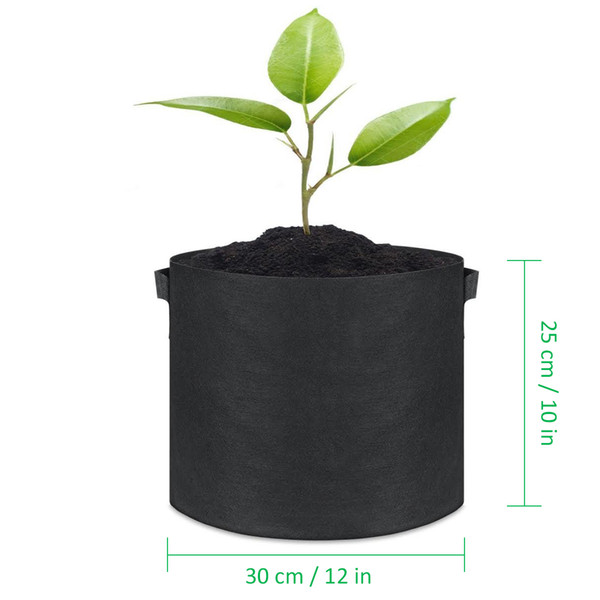 5 Gallon Fabric Grow Pots Grow Bags Planters for Grow Vegetables: Potato, Carrot, & Onion Eco-Friendly Heavy Duty & Durable